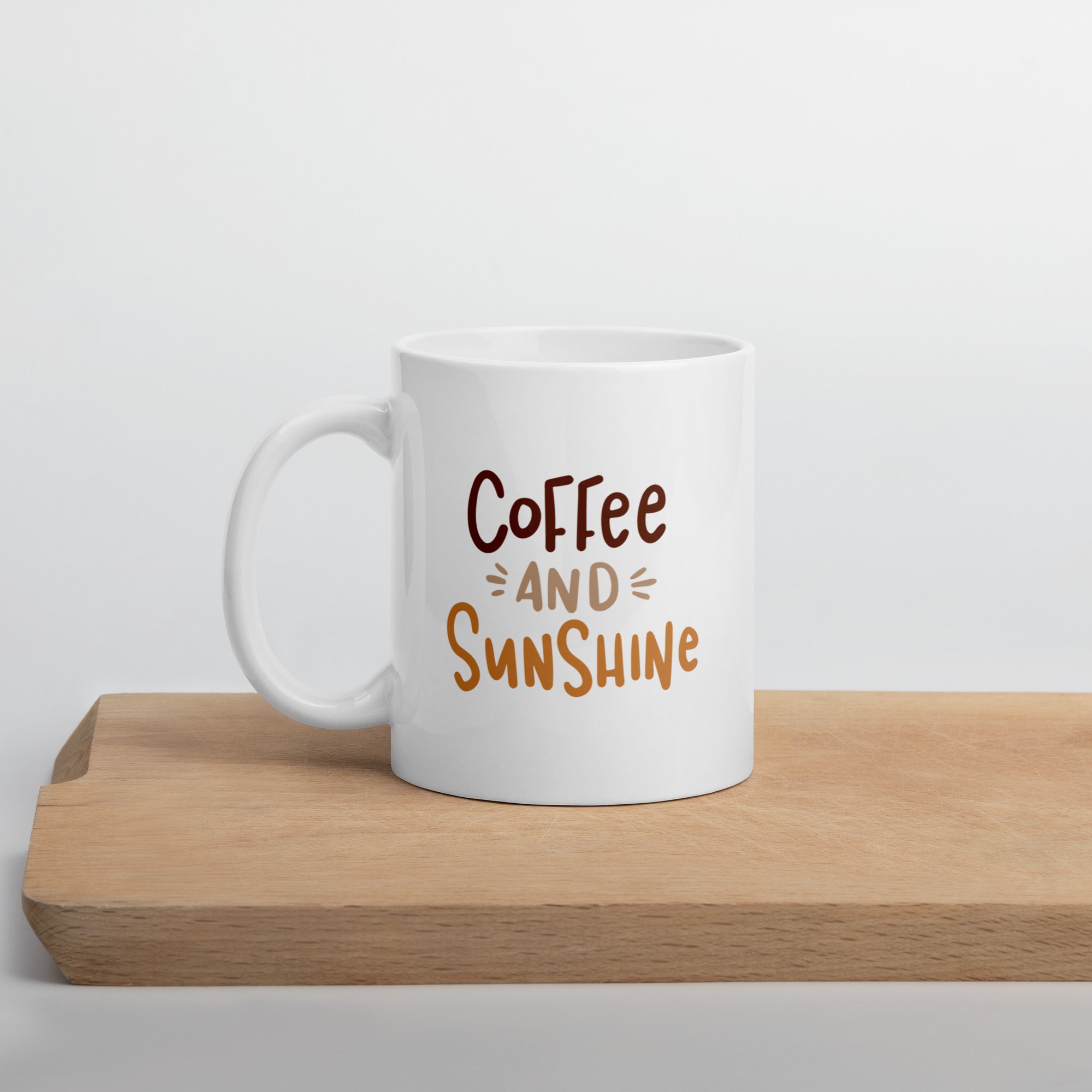 "Coffee and Sunshine" Mug - Caneca