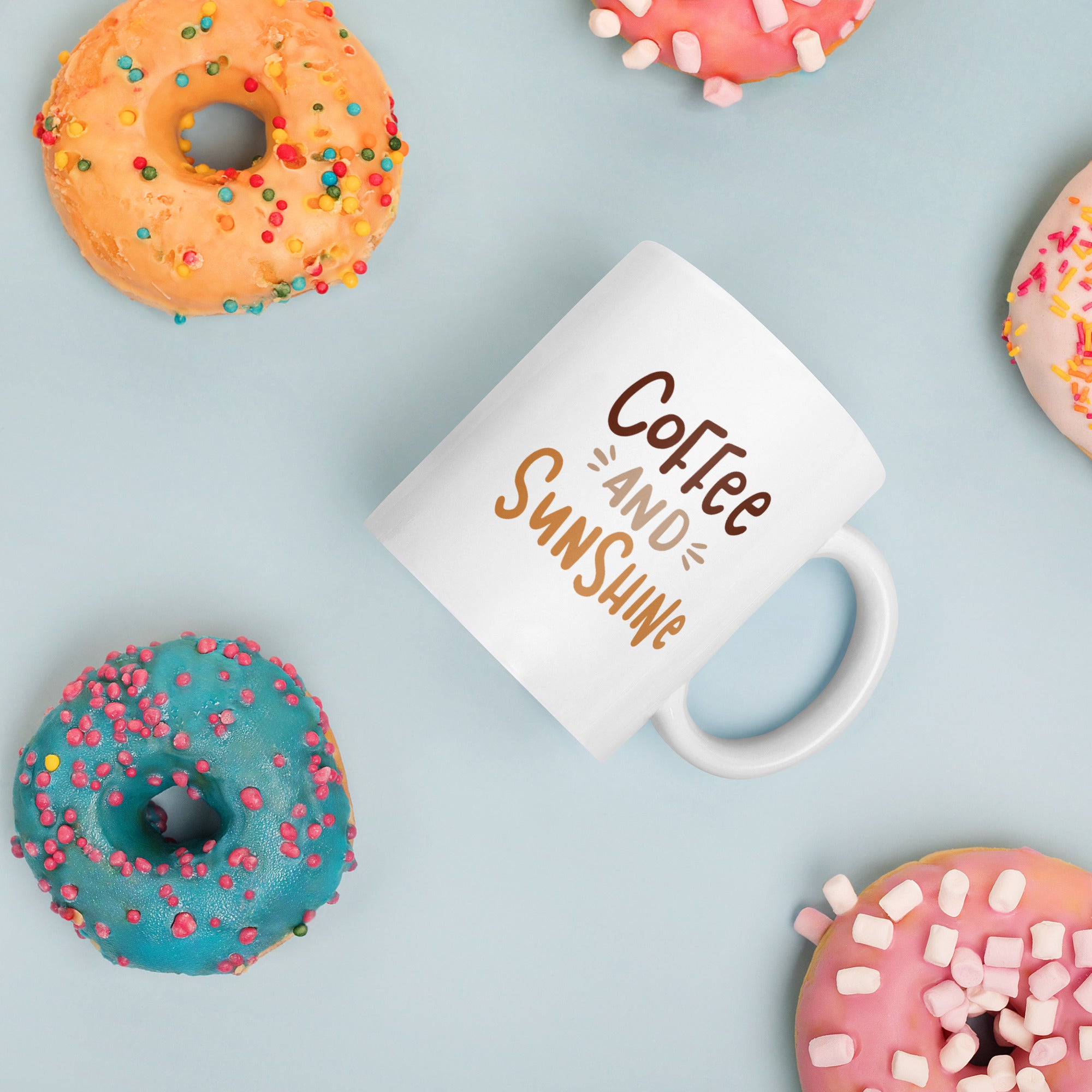 "Coffee and Sunshine" Mug - Caneca