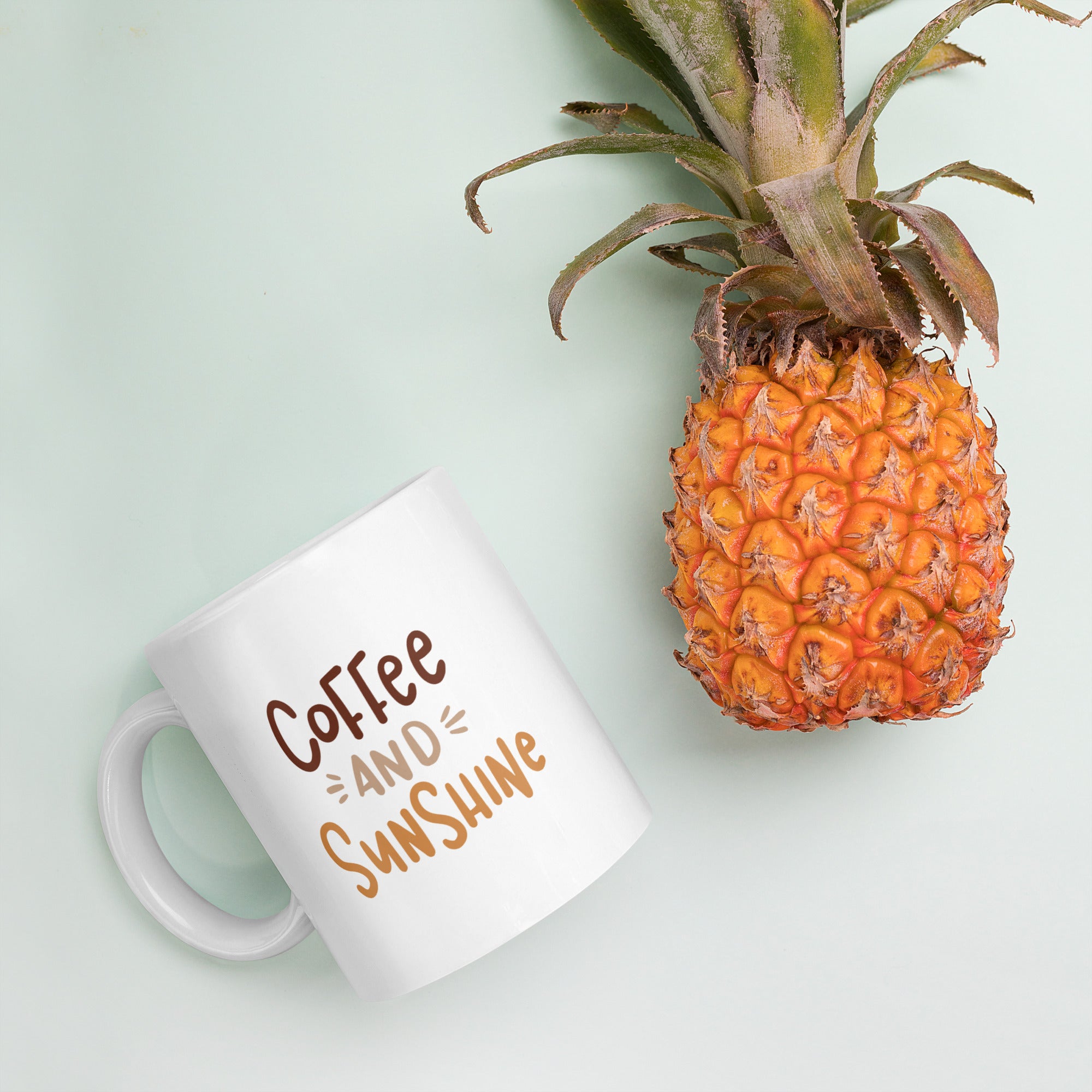 "Coffee and Sunshine" Mug - Caneca