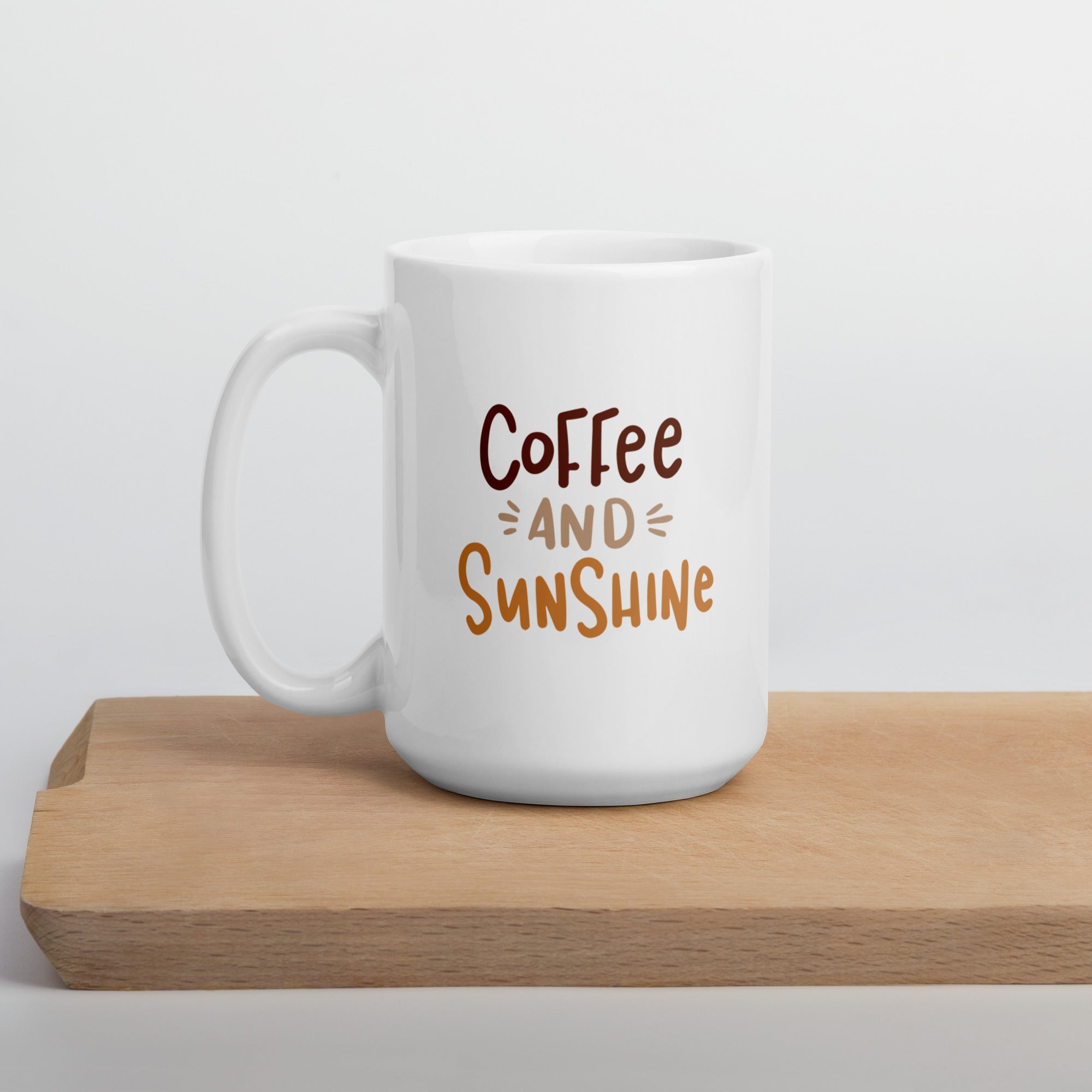 "Coffee and Sunshine" Mug - Caneca