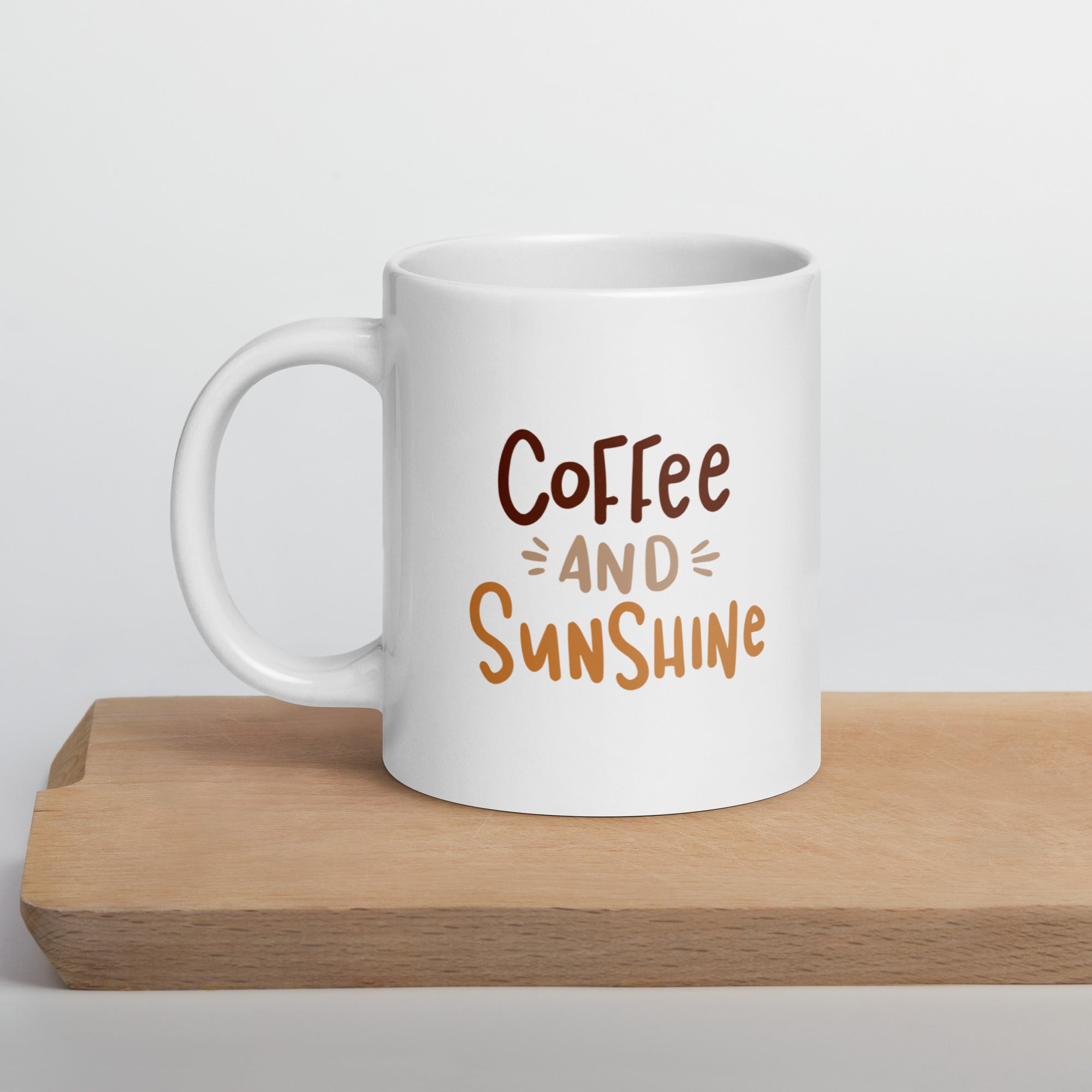 "Coffee and Sunshine" Mug - Caneca