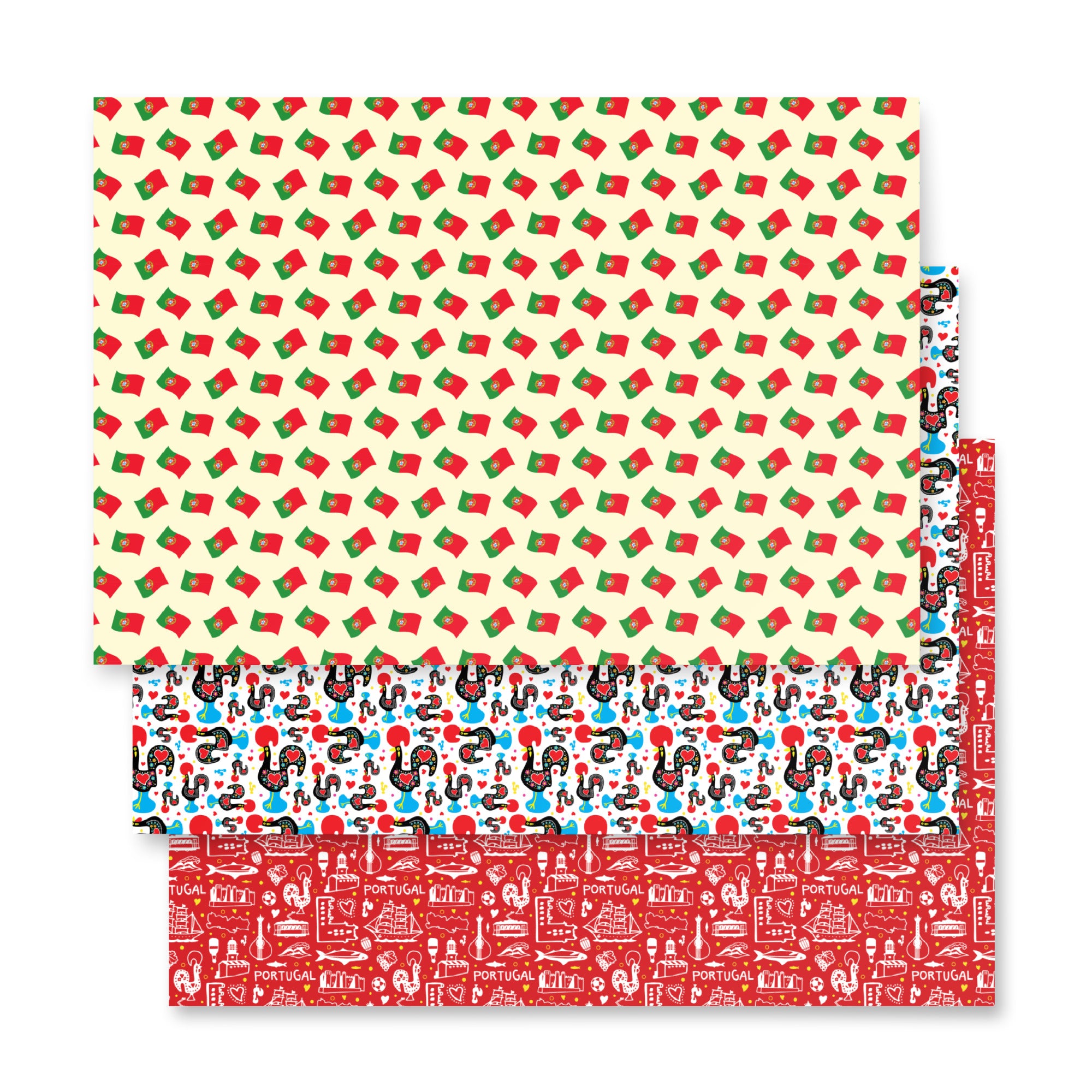 Portugal 3 - Wrapping paper x3 sheets - Papel de Embrulho - Gift